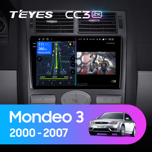 Штатная магнитола Teyes CC3-2K 4+32G для Mondeo 2000-2007