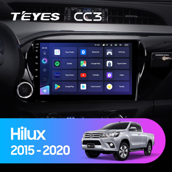 Штатная магнитола Teyes CC3L 3+32G для Toyota Hilux 2015-2021 (Левый руль) Штатная магнитола Teyes CC3L 3+32G для Toyota Hilux 2015-2021 (Левый руль)