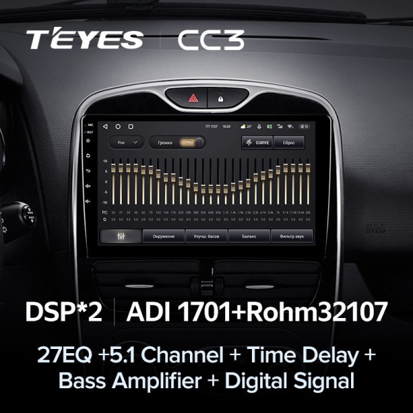 Штатная магнитола Teyes CC3 360 6/128 Renault Clio 4 BH98 KH98 (2012-2015)