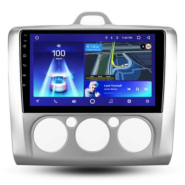 Штатная рамка (без дисплея) Teyes для  Ford Focus 2 Mk 2  (F1)  2004-2011 (Для экрана 9")