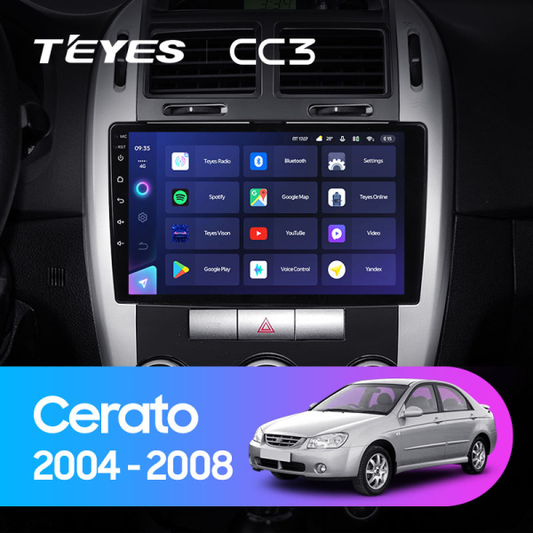 Штатная магнитола Teyes CC3L 3+32G для Kia Cerato 1 2004-2008 Штатная магнитола Teyes CC3L 3+32G для Kia Cerato 1 2004-2008