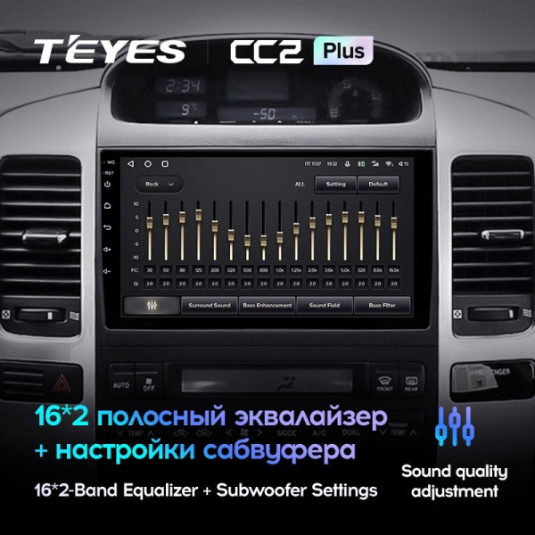 Штатная магнитола Teyes CC2 Plus 6/128 Toyota Land Cruiser Prado J120 (2004-2009)