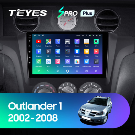 Штатная магнитола Teyes SPRO 4+32G для Outlander 2002-2008