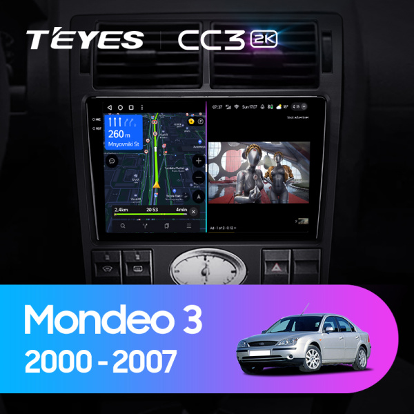 Штатная магнитола Teyes CC3-2K 4+32G для Mondeo 2000-2007