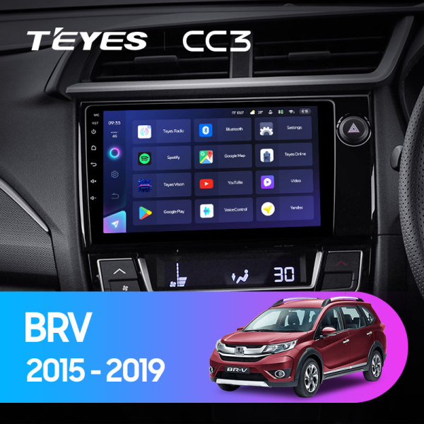 Штатная магнитола Teyes CC3L 4+32G для Honda BRV 2015-2019 Штатная магнитола Teyes CC3L 4+32G для Honda BRV 2015-2019