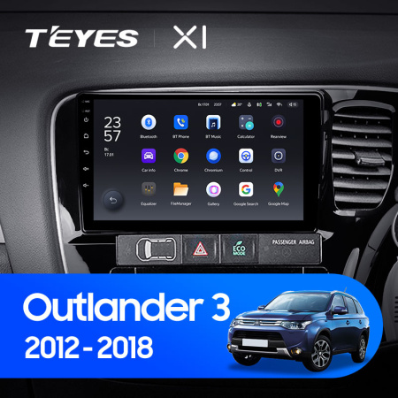 Штатная магнитола Teyes X1 4G 2+32G  для Outlander 2012-2018 ТИП-B