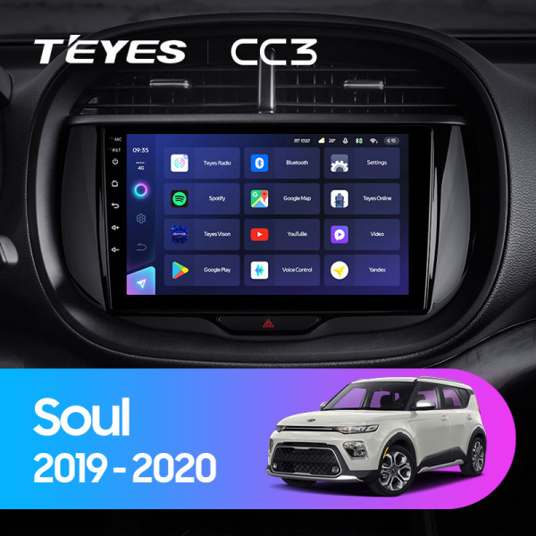 Штатная магнитола Teyes CC3L 3+32G для Soul 2019-2020 Штатная магнитола Teyes CC3L 3+32G для Soul 2019-2020