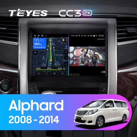 Штатная магнитола Teyes CC3-2K 3+32G для Alphard 2008-2015