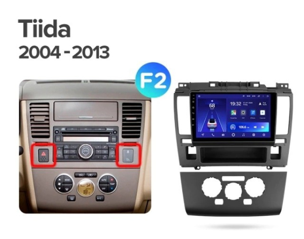 Штатная магнитола Teyes CC2 Plus 6/128 Nissan Tiida C11 (2004-2013) Тип-В