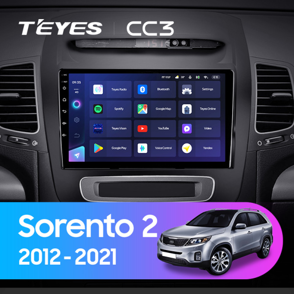 Штатная магнитола Teyes CC3L 3+32G для Sorento 2 2012-2021 Штатная магнитола Teyes CC3L 3+32G для Sorento 2 2012-2021
