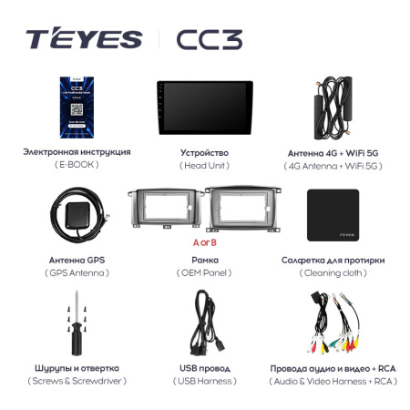 Штатная магнитола Teyes CC3L 3+32G  для LX470 2002-2007 ТИП-B
