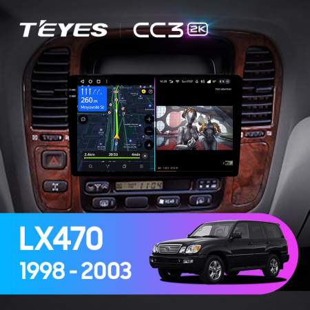 Штатная магнитола Teyes CC3-2K 4+32G для LX470 1998-2003