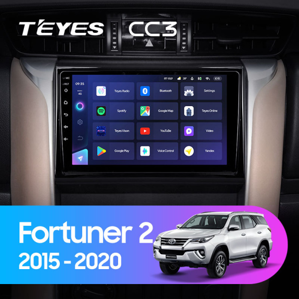 Штатная магнитола Teyes CC3L 4+32G для Toyota Fortuner 2015-2020 Штатная магнитола Teyes CC3L 4+32G для Toyota Fortuner 2015-2020