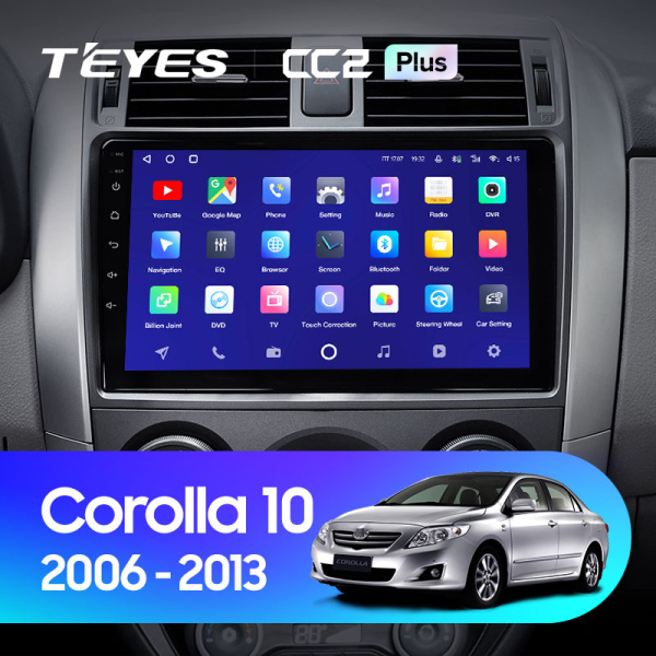 Штатная магнитола Teyes CC2 4+32G для Toyota Corolla Fielder 2006-2013 (Правый руль)