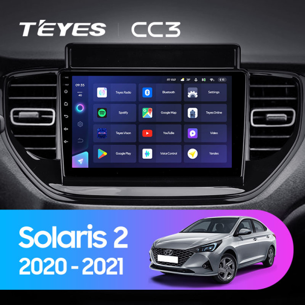 Штатная магнитола Teyes CC3L 4+32G для Solaris 2 2020-2021 Штатная магнитола Teyes CC3L 4+32G для Solaris 2 2020-2021