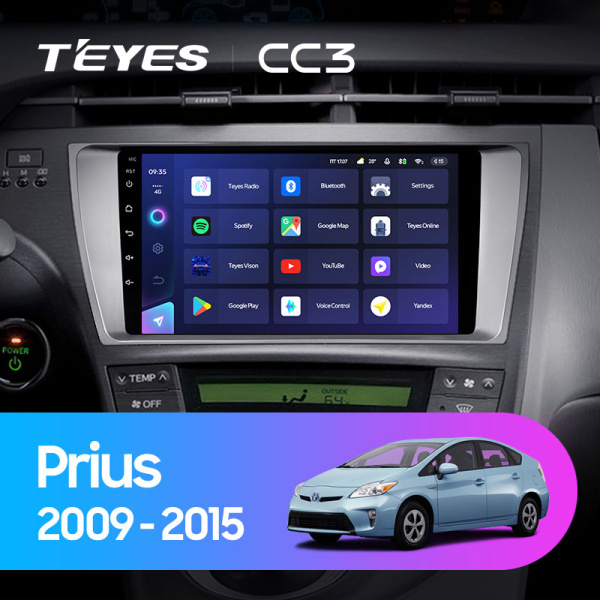 Штатная магнитола Teyes CC3L 3+32G для Toyota Prius 2009-2015 (Правый руль) Штатная магнитола Teyes CC3L 3+32G для Toyota Prius 2009-2015 (Правый руль)