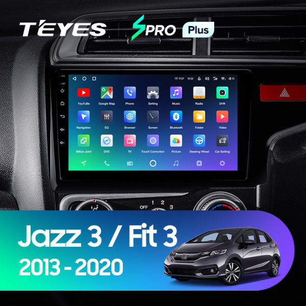 Штатная магнитола Teyes SPRO 4+32G  для Jazz Fit 2013-2020 ТИП-B