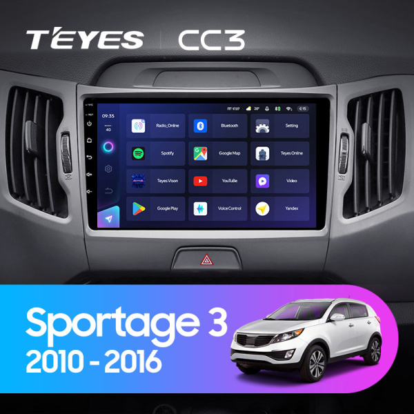 Штатная магнитола Teyes CC3L 4+32G  для Sportage 2010-2016 ТИП-C Штатная магнитола Teyes CC3L 4+32G  для Sportage 2010-2016 ТИП-C