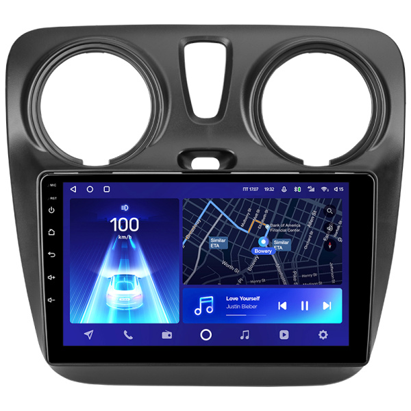 Штатная рамка (без дисплея) Teyes для  Renault Dokker 2012-2020 (Для экрана 9")