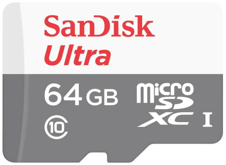 Карта памяти micro SDXC 64GB SanDisk class 10 UHS-I Ultra Light 100Mb/s