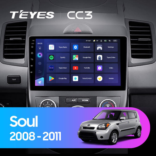 Штатная магнитола Teyes CC3L 3+32G для Soul 2008-2013 Штатная магнитола Teyes CC3L 3+32G для Soul 2008-2013