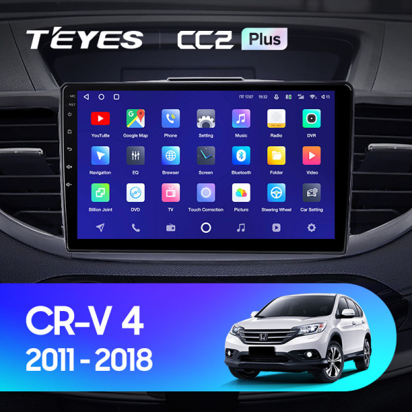 Штатная магнитола Teyes CC2 3+32G  для CR-V 2011-2018 ТИП-B