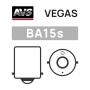 Лампа 12V R10W (BA15s) Vegas (AVS) (1шт.)