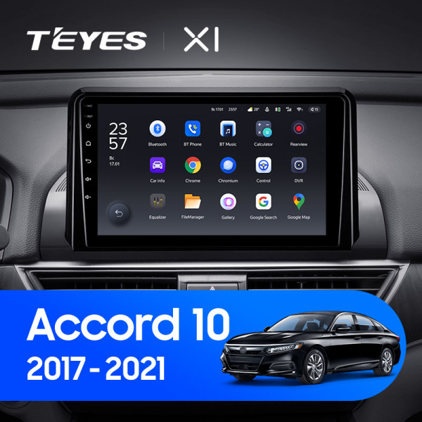 Штатная магнитола Teyes X1 4G 2+32G  для Accord 2017-2021 ТИП-B