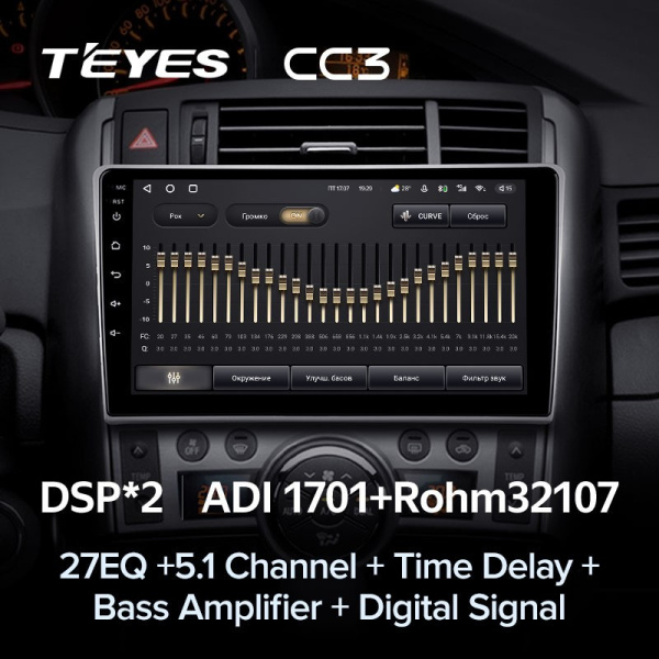 Штатная магнитола Teyes CC3 3/32 Toyota Verso R20 (2009-2018)