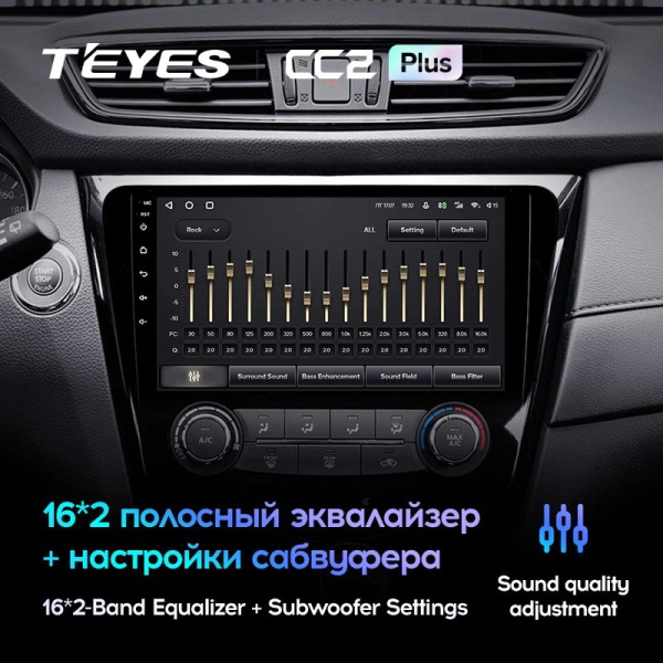 Штатная магнитола Teyes CC2 Plus 3/32 Nissan X-Trail X Trail 3 T32 (2013-2017) кондиционер