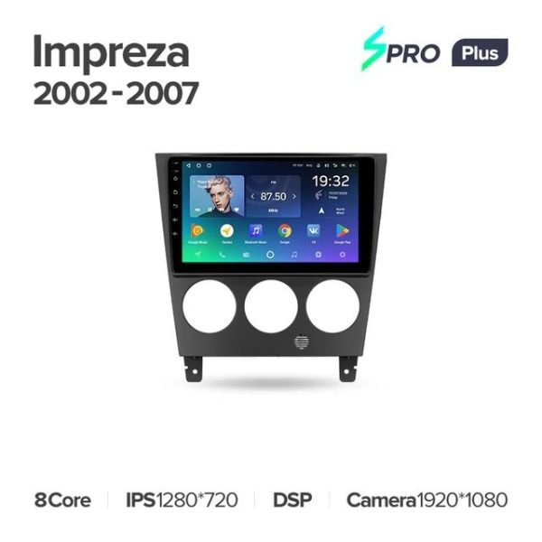 Штатная магнитола Teyes SPRO Plus 6/128 Subaru Impreza GD GG 2002-2007