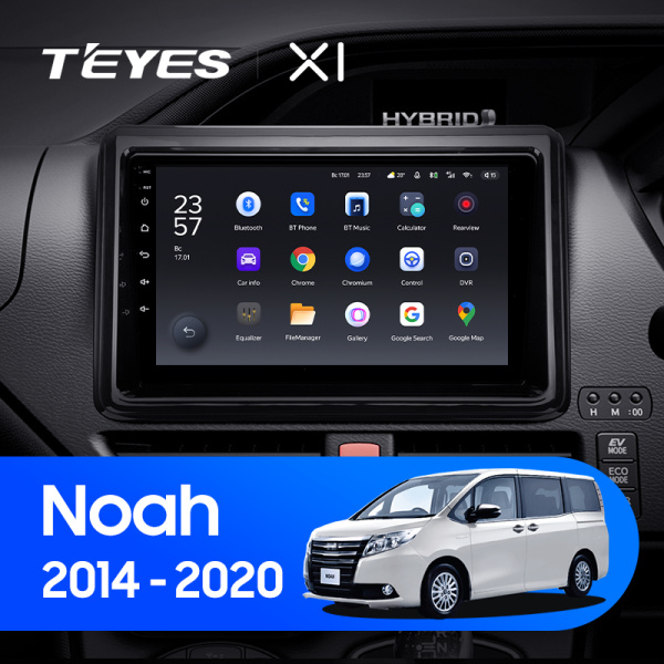 Штатная магнитола Teyes X1 4G 2+32G для Toyota Noah Voxy 2014-2017 (Правый руль)