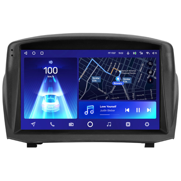 Штатная рамка (без дисплея) Teyes для  Ford Fiesta Mk 6 (F2) 2008-2019 (Для экрана 9")