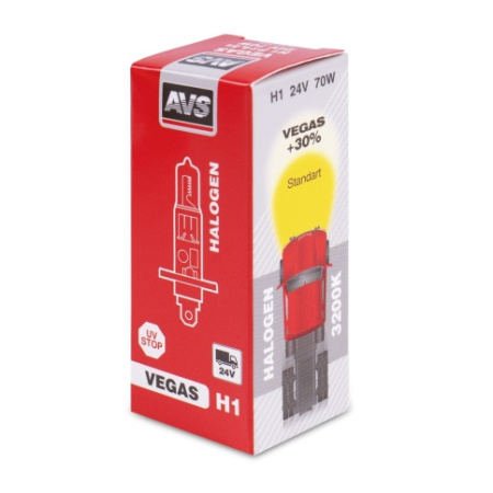 Лампа галогенная AVS Vegas H1.24V.70W (1 шт.)