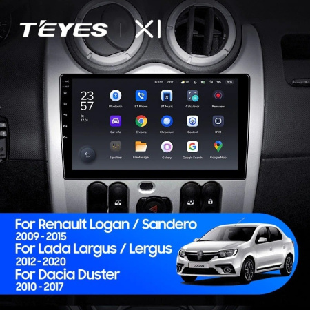 Штатная магнитола Teyes X1 4G 2/32 Renault Logan 1 (2010-2015)
