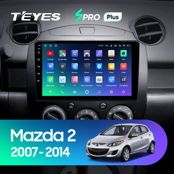Штатная магнитола Teyes SPRO 4+32G для Mazda2 Demio 2007-2014