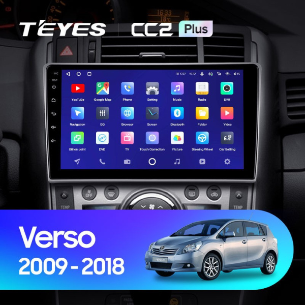 Штатная магнитола Teyes CC2 Plus 6/128 Toyota Verso R20 (2009-2018)