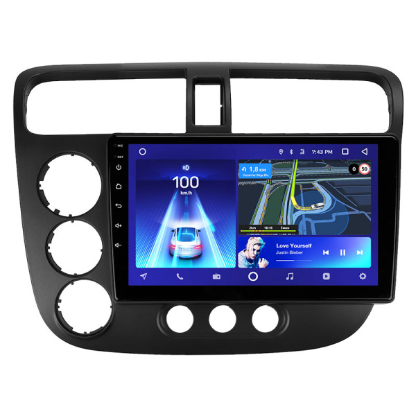 Штатная рамка (без дисплея) Teyes для  Honda Civic 7 2000-2006 (Для экрана 9")