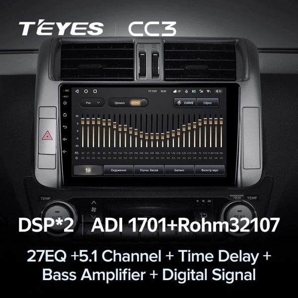 Штатная магнитола Teyes CC3 3/32 Toyota Land Cruiser Prado 150 (2009-2013)