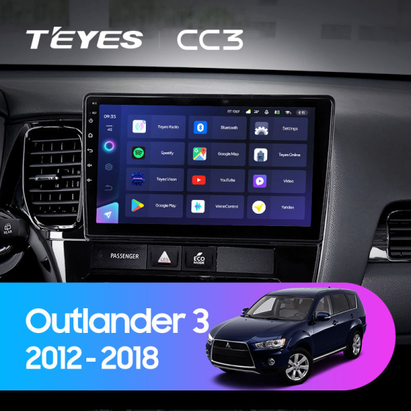 Штатная магнитола Teyes CC3L 4+32G  для Outlander 2012-2018 ТИП-B Штатная магнитола Teyes CC3L 4+32G  для Outlander 2012-2018 ТИП-B