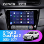 Штатная магнитола Teyes CC3 6/128 Nissan X-Trail X Trail 3 T32 (2013-2017) кондиционер
