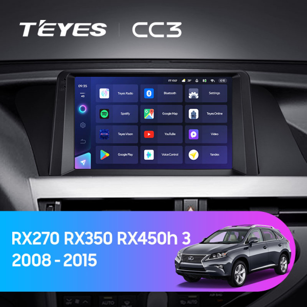 Штатная магнитола Teyes CC3L 3+32G для RX 2008-2015 Штатная магнитола Teyes CC3L 3+32G для RX 2008-2015