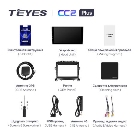 Штатная магнитола Teyes CC2 3+32G для Alphard 2008-2015