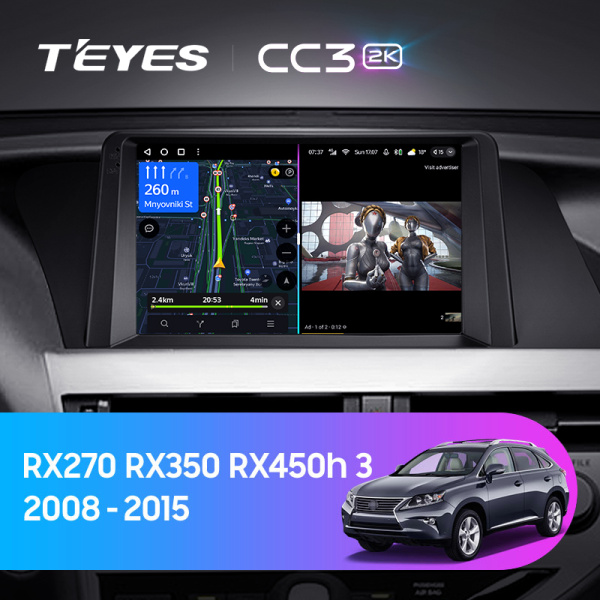 Штатная магнитола Teyes CC3-2K 3+32G для RX 2008-2015