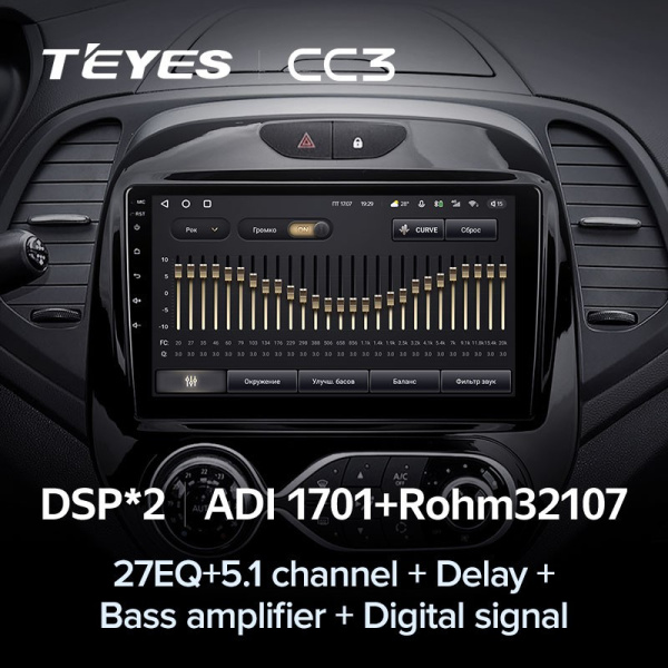 Штатная магнитола Teyes CC3 3/32 Renault Kaptur (2016-2019) Тип-B