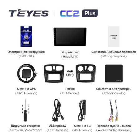 Штатная магнитола Teyes CC2 Plus 4/64 Renault Logan 2 (2012-2019)