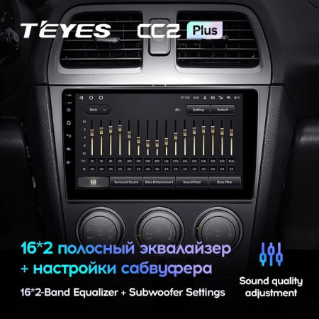 Штатная магнитола Teyes CC2 Plus 6/128 Subaru Impreza GD GG 2002-2007