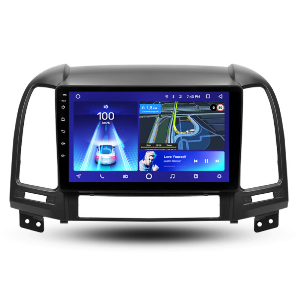 Штатная рамка (без дисплея) Teyes для  Hyundai Santa Fe 2 2006-2012 (Для экрана 9")