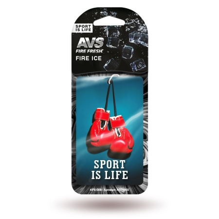 Ароматизатор AVS APS-009 Sport is Life (аром. Fire Ice/Огненный лёд) (бумажные)