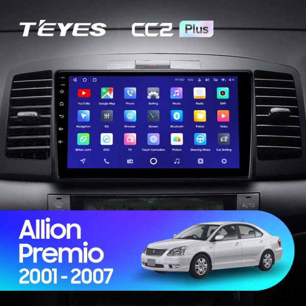 Штатная магнитола Teyes CC2 4+32G для Allion Premio 2001-2007